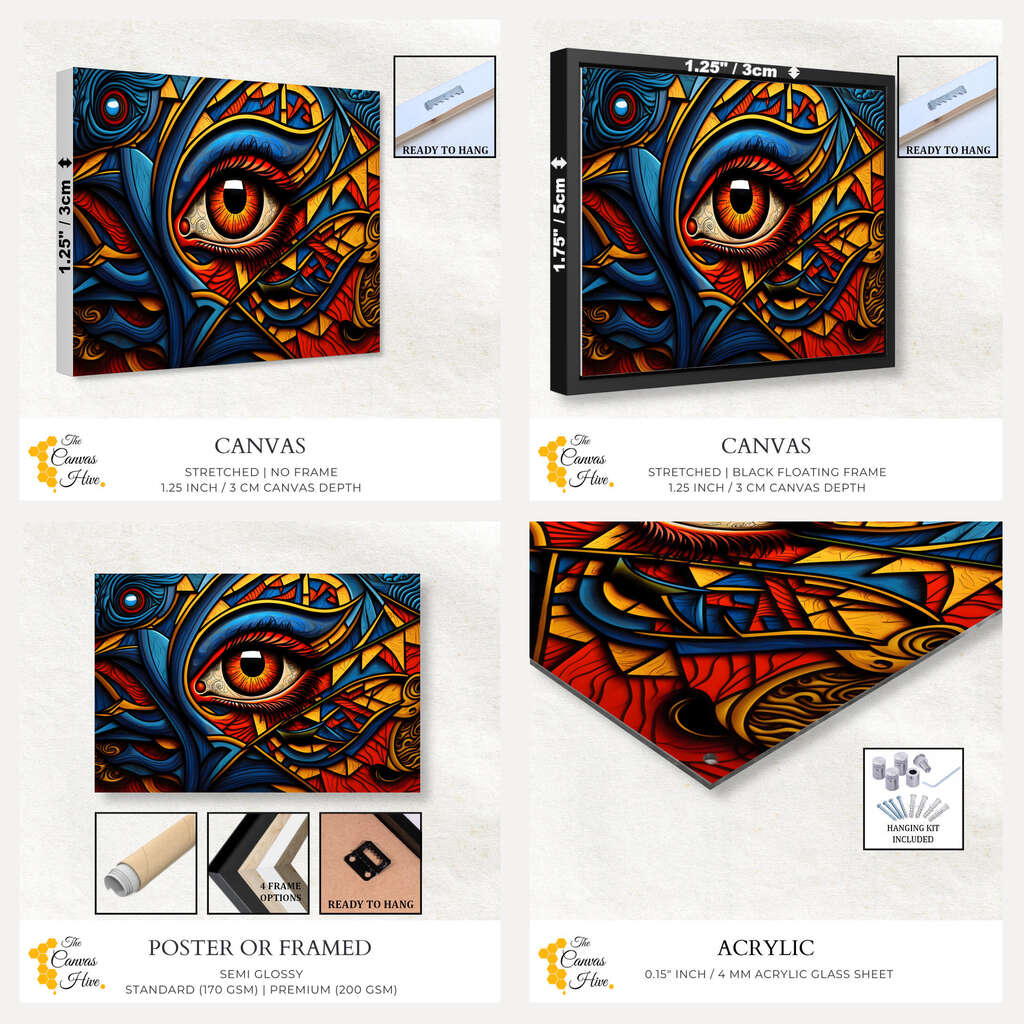 The Gaze of the Woodcut | Abstract Wall Art Prints - The Canvas Hive