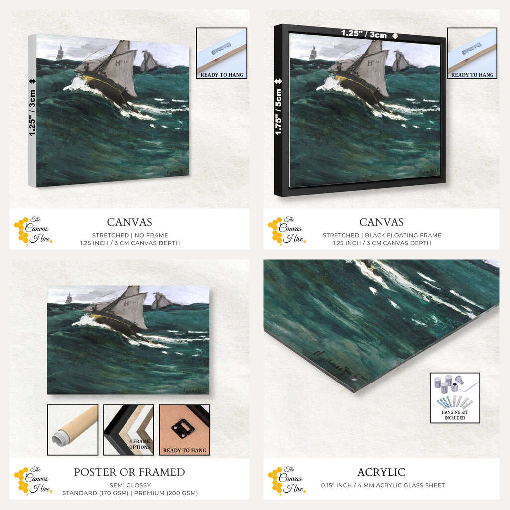 The Green Wave by Claude Monet | Claude Monet Wall Art Prints - The Canvas Hive