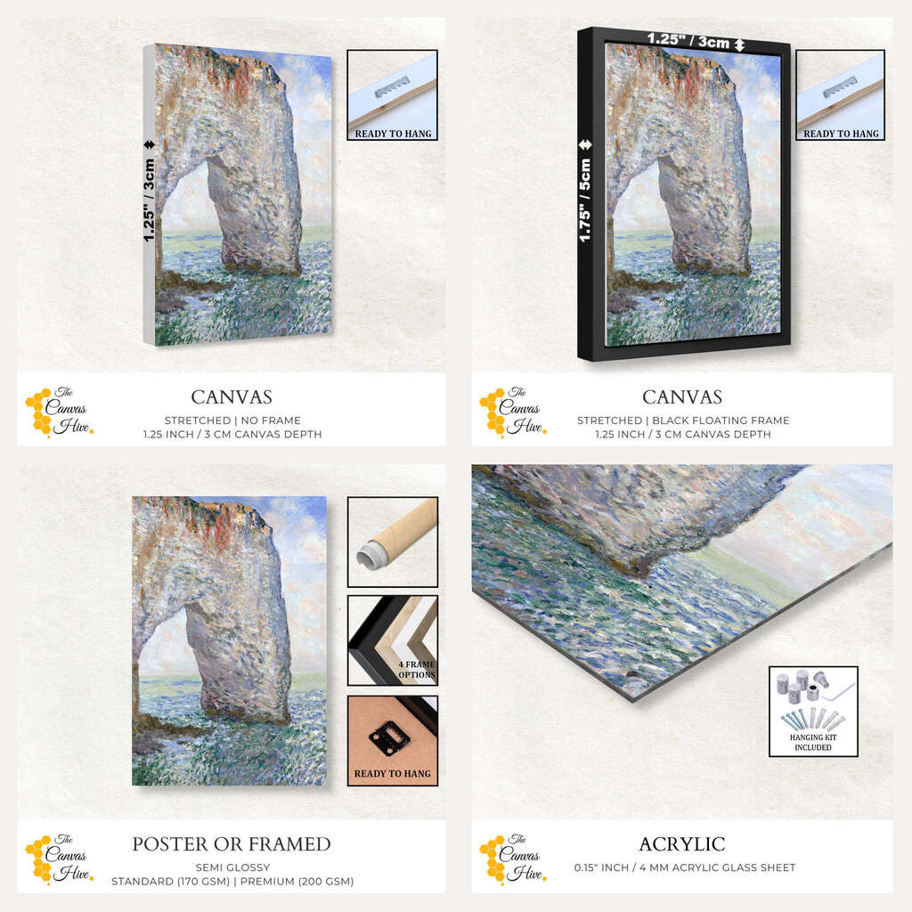 The Manneporte near Etretat (1886) by Claude Monet | Claude Monet Wall Art Prints - The Canvas Hive