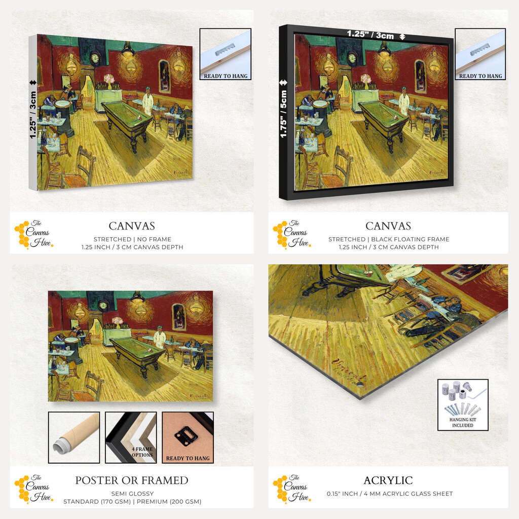 The Night Cafe by Vincent Van Gogh | Vincent Van Gogh Wall Art Prints - The Canvas Hive