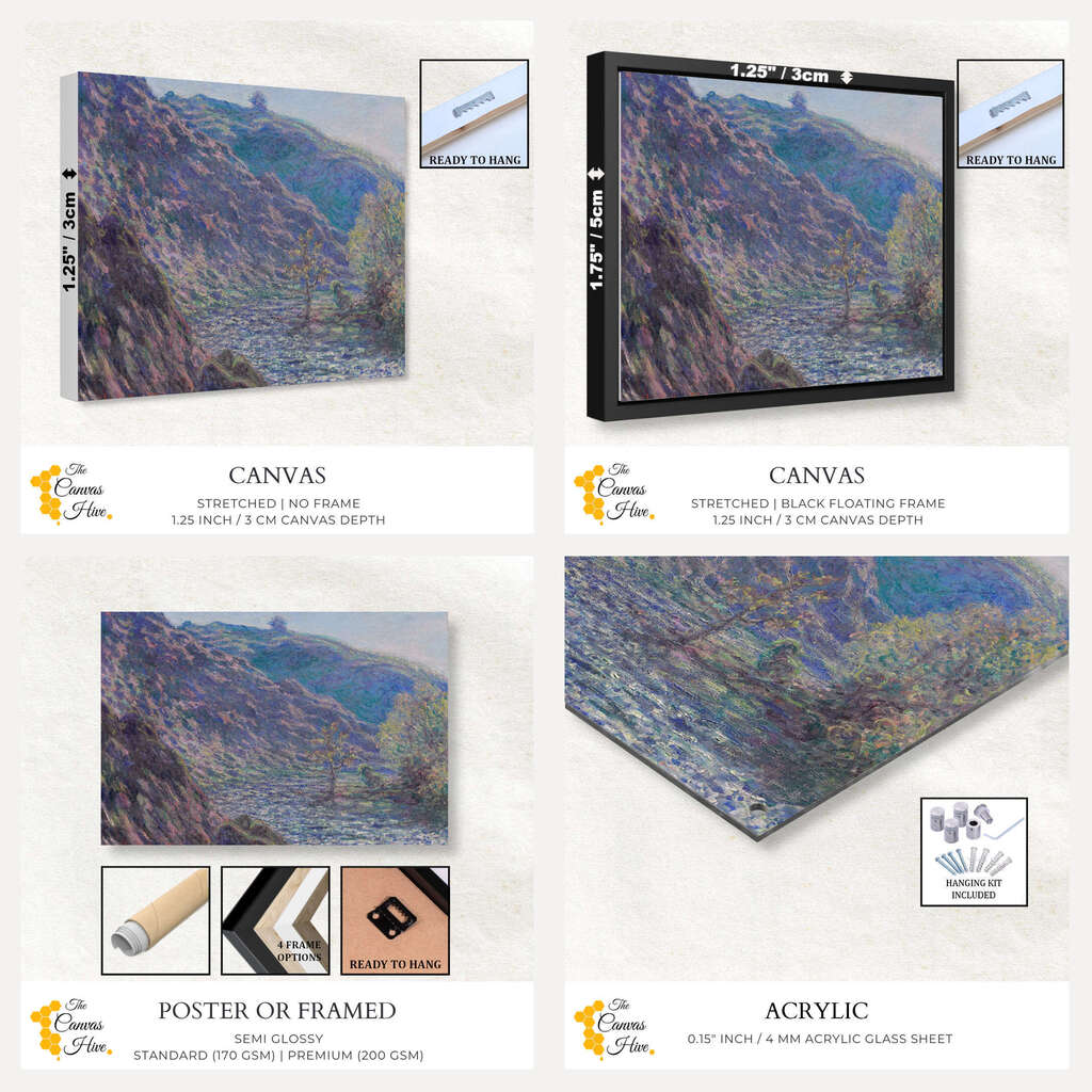 The Petite Creuse River by Claude Monet | Claude Monet Wall Art Prints - The Canvas Hive