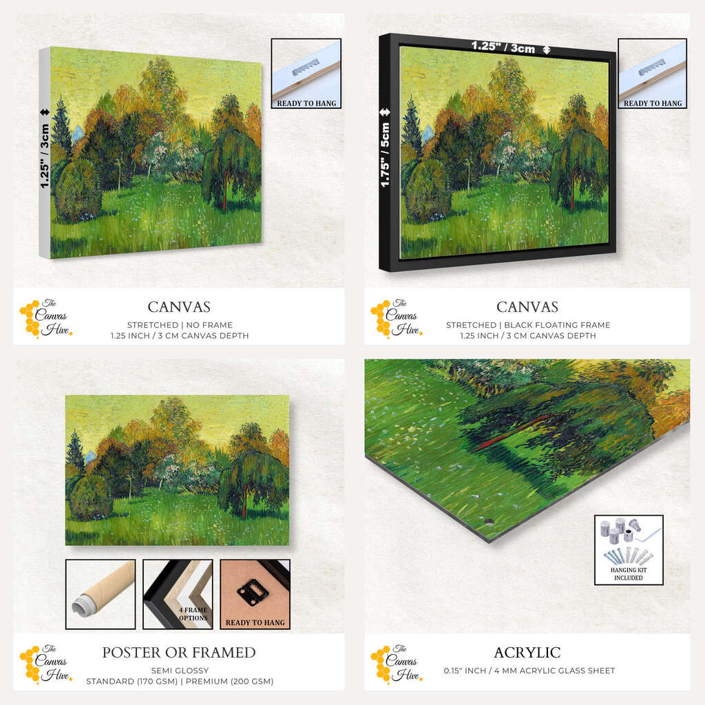 The Poet's Garden by Vincent Van Gogh | Vincent Van Gogh Wall Art Prints - The Canvas Hive