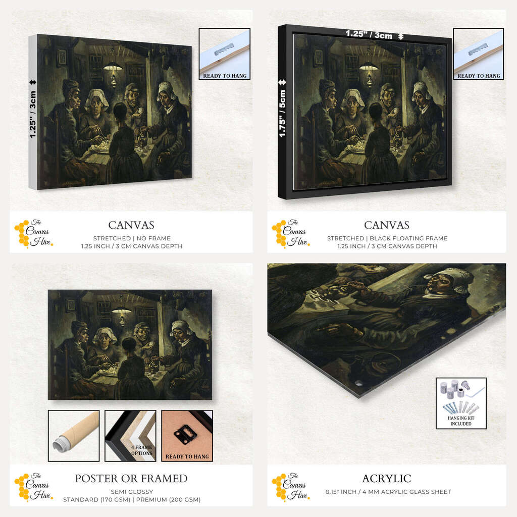 The Potato Eaters by Vincent Van Gogh | Vincent Van Gogh Wall Art Prints - The Canvas Hive