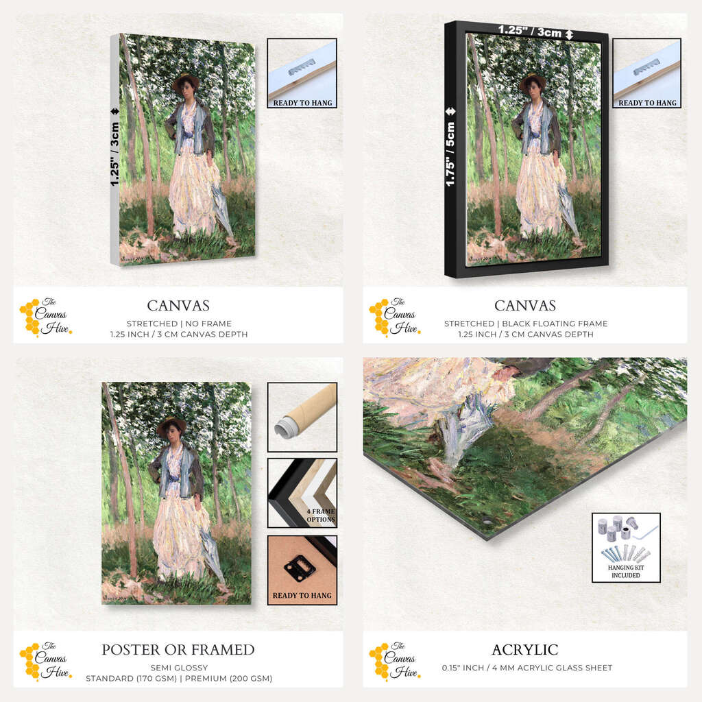 The Stroller by Claude Monet | Claude Monet Wall Art Prints - The Canvas Hive