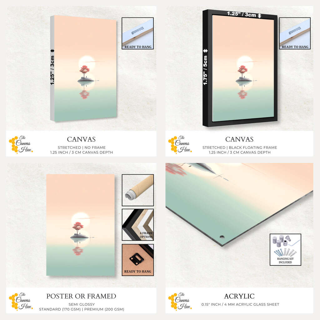 Veiled Serenity | Minimalist Wall Art Prints - The Canvas Hive