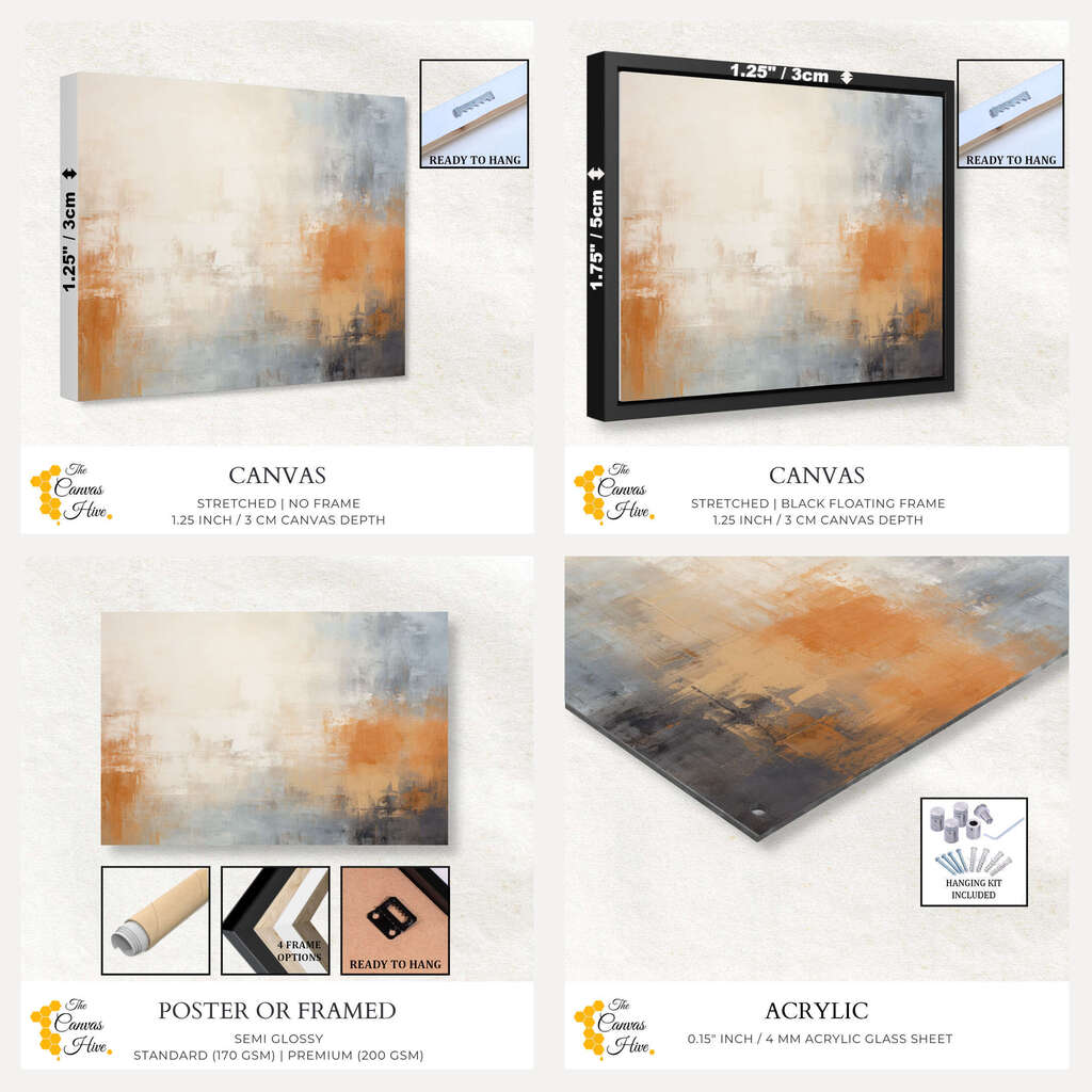 Versatile Monochromatic | Abstract Wall Art Prints - The Canvas Hive