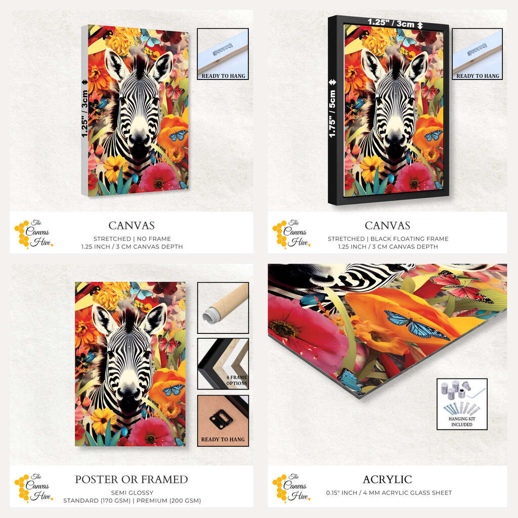 Zebra Vision | Pop Art Wall Art Prints - The Canvas Hive