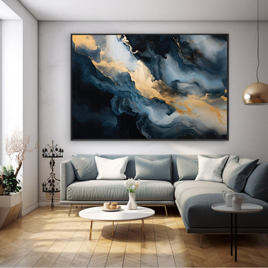 Abstract Fluid Art in Gray | Abstract Wall Art Prints - The Canvas Hive