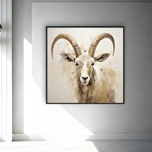 Antelope Beige Elegance | Animals Wall Art Prints - The Canvas Hive