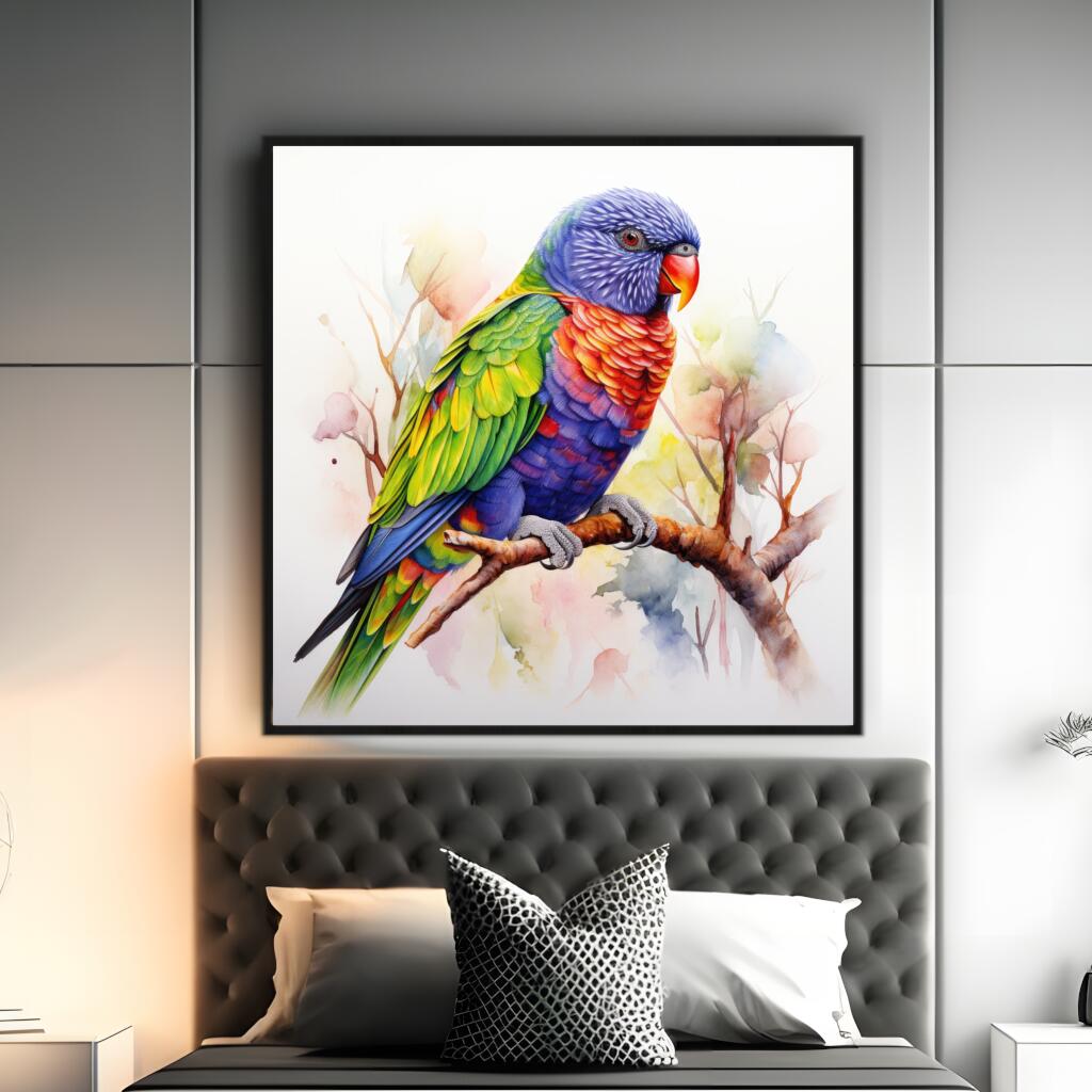 australian-native-bird-rainbow-lorikeet-water-colour-1