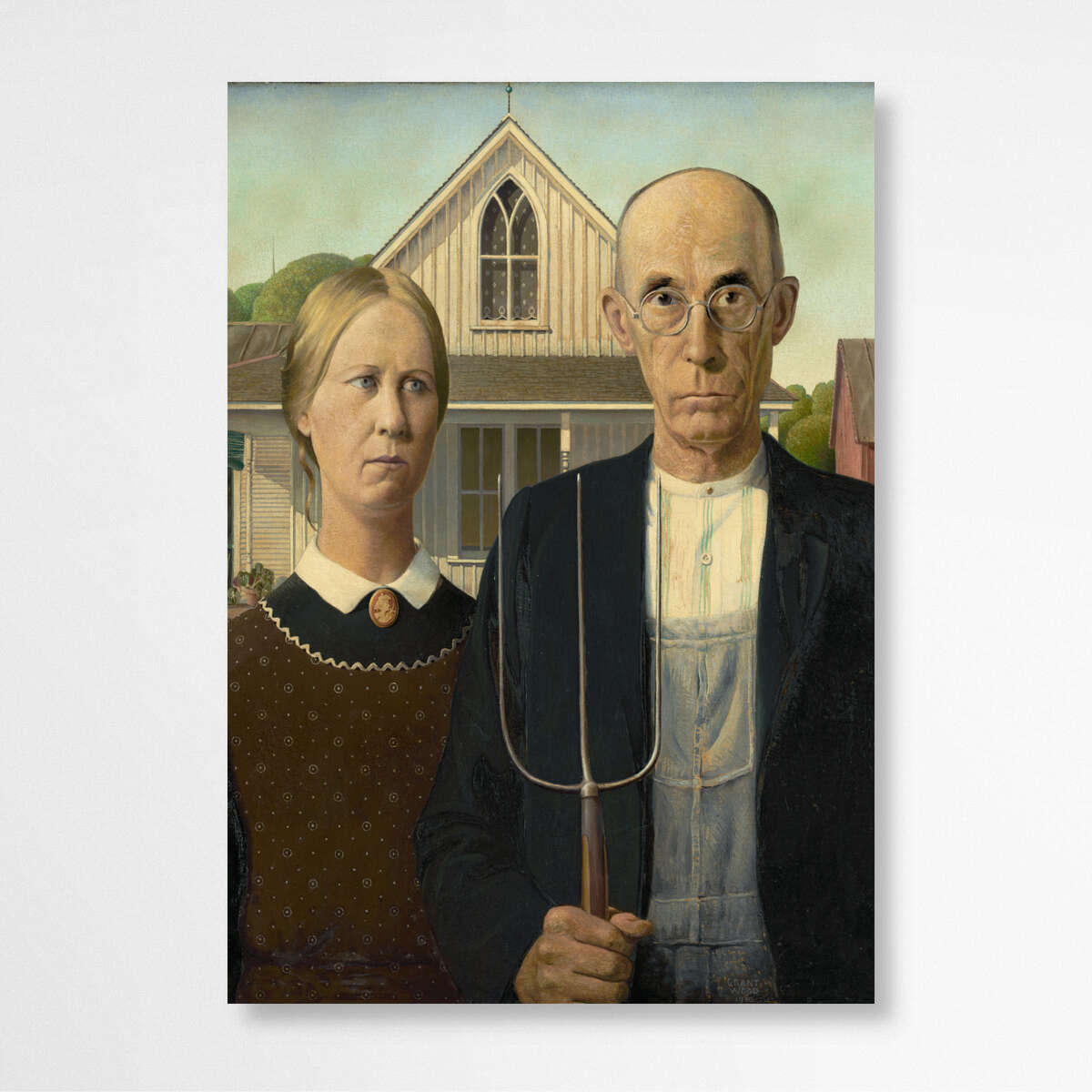 Grant Wood's American Gothic | Famous Paintings Wall Art Prints - The Canvas Hive