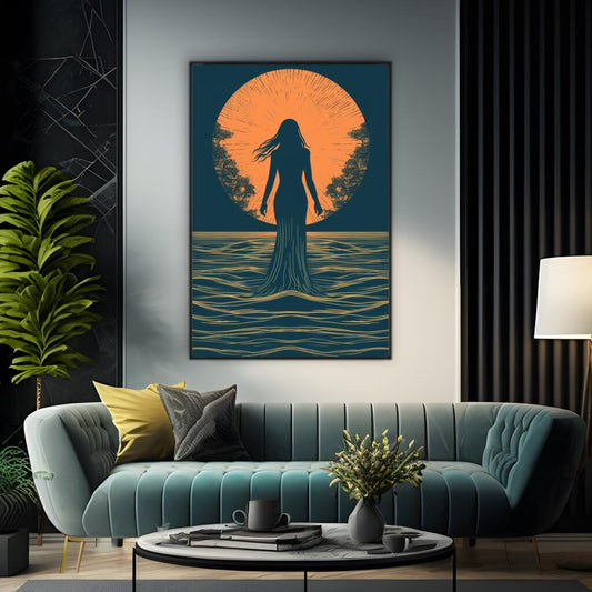Harmony of Mother Nature Linocut | Abstract Wall Art Prints - The Canvas Hive