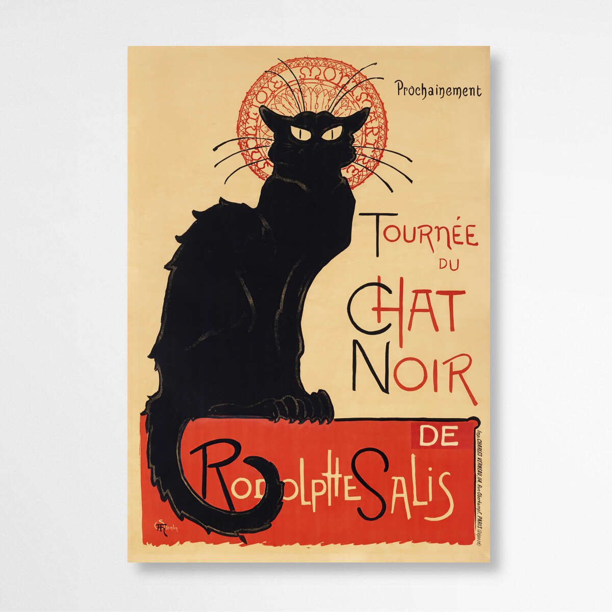 Le Chat Noir by Theophile Alexandre Steinlen | Famous Paintings Wall Art Prints - The Canvas Hive