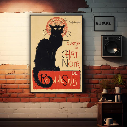 Le Chat Noir by Theophile Alexandre Steinlen | Famous Paintings Wall Art Prints - The Canvas Hive