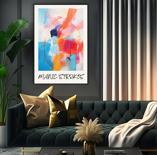 Manic Stroked | Abstract Wall Art Prints - The Canvas Hive