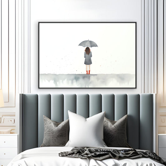 Solitude in Rainfall | Minimalist Wall Art Prints - The Canvas Hive