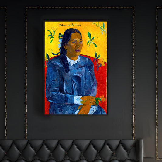 Woman With a Flower by Paul Gauguin | Famous Paintings Wall Art Prints - The Canvas Hive